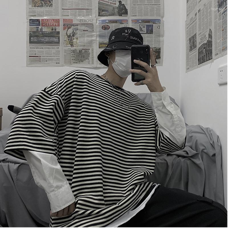 Men's T Shirts 2023 Autumn And Winter Youth Male Fake Two-piece Stripe Stitching Long-sleeved T-shirt Fashion Casual Loose Pullover, Black
Men's T Shirts 2023 Autumn And Winter Youth Male Fake Two-piece Stripe Stitching Long-sleeved T-shirt Fashion Casual Loose Pullover, Black