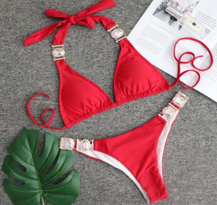 Discount Swimwear 2020 sports Bikinis set sexy crystal diamond bandage red split European and American women039s swimwear Dropp2471306
Discount Swimwear 2020 sports Bikinis set sexy crystal diamond bandage red split European and American women039s swimwear Dropp2471306