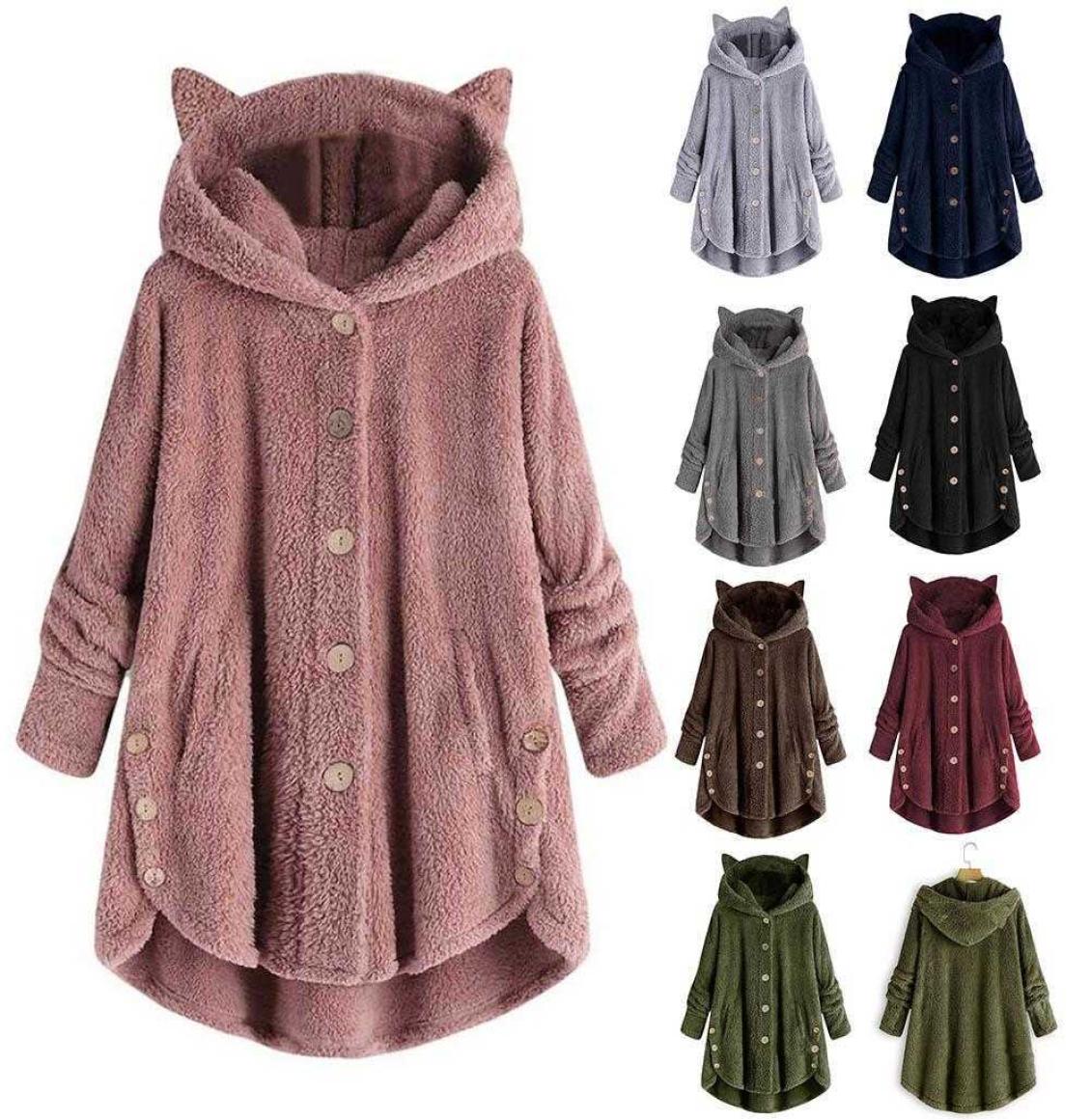 2020 Women039s coat Winter Plus Velvet Sports Winter Cute Cats Ears Hooded Irregular Hem Buttons Jacket Fleece Coat Christmas g9292011, Sky blue
2020 Women039s coat Winter Plus Velvet Sports Winter Cute Cats Ears Hooded Irregular Hem Buttons Jacket Fleece Coat Christmas g9292011, Sky blue