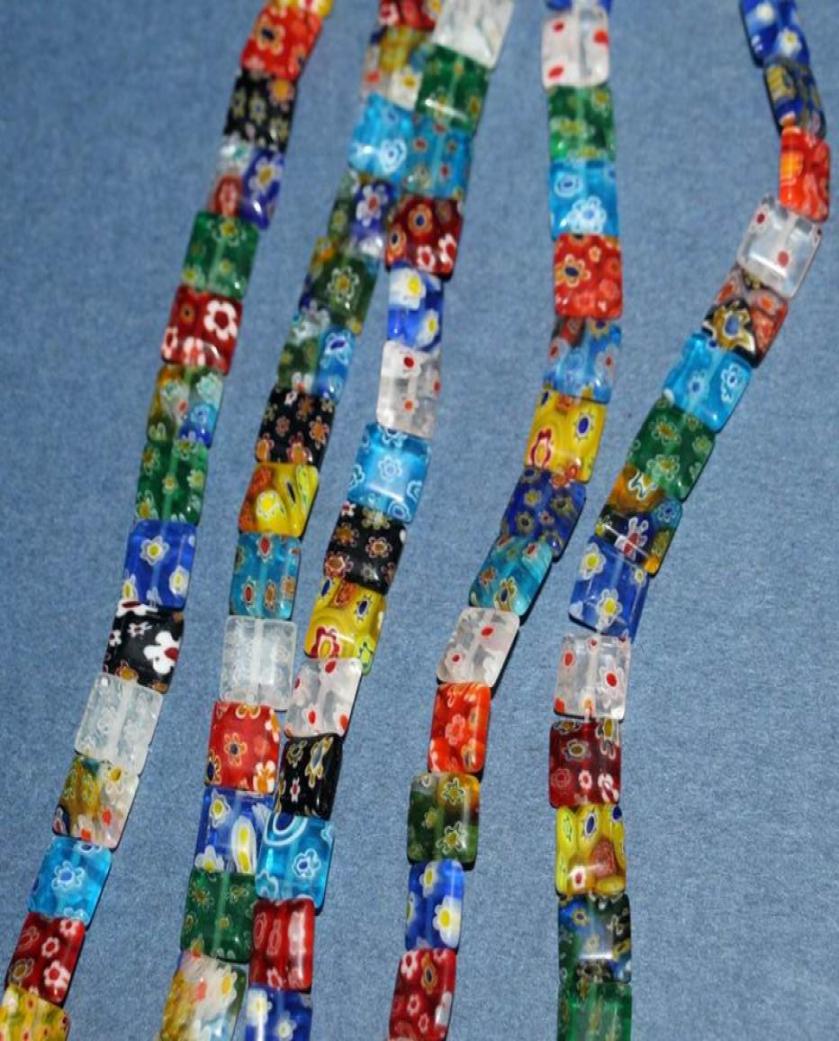 10x10mm millefiori glass square loose beads 10mm hole for jewelry usefactory multiwhite colors8981773
10x10mm millefiori glass square loose beads 10mm hole for jewelry usefactory multiwhite colors8981773