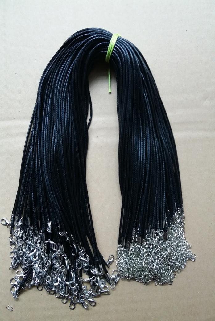 100pcs Black 15mm2mm Wax rope Jewelry Rope Necklace Lobster clasp Cord For DIY Craft Pendant Necklace Jewelry 45cm 180390392728499
100pcs Black 15mm2mm Wax rope Jewelry Rope Necklace Lobster clasp Cord For DIY Craft Pendant Necklace Jewelry 45cm 180390392728499