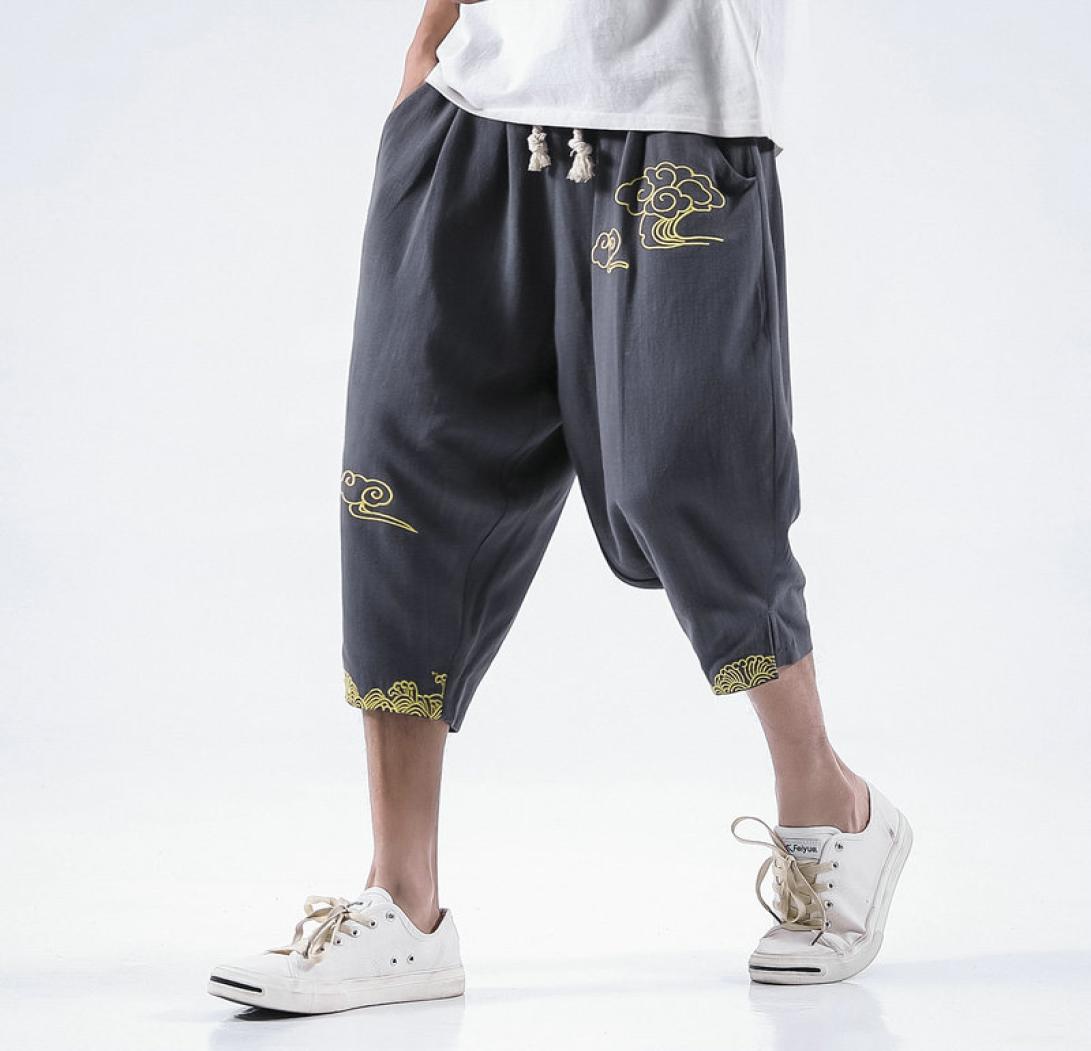 Streetwear Casual Pants Men Cotton Linen Harem Joggers Men Chinese Style Embroidery Calflength Trousers9652081, Purple
Streetwear Casual Pants Men Cotton Linen Harem Joggers Men Chinese Style Embroidery Calflength Trousers9652081, Purple