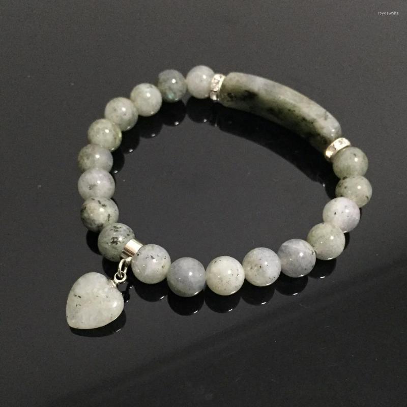 Charm Bracelets Retro Reiki Stone Strand Natural Labradorite Bracelet Grey Moonstone Rectangle Bar Heart Women Female
Charm Bracelets Retro Reiki Stone Strand Natural Labradorite Bracelet Grey Moonstone Rectangle Bar Heart Women Female
