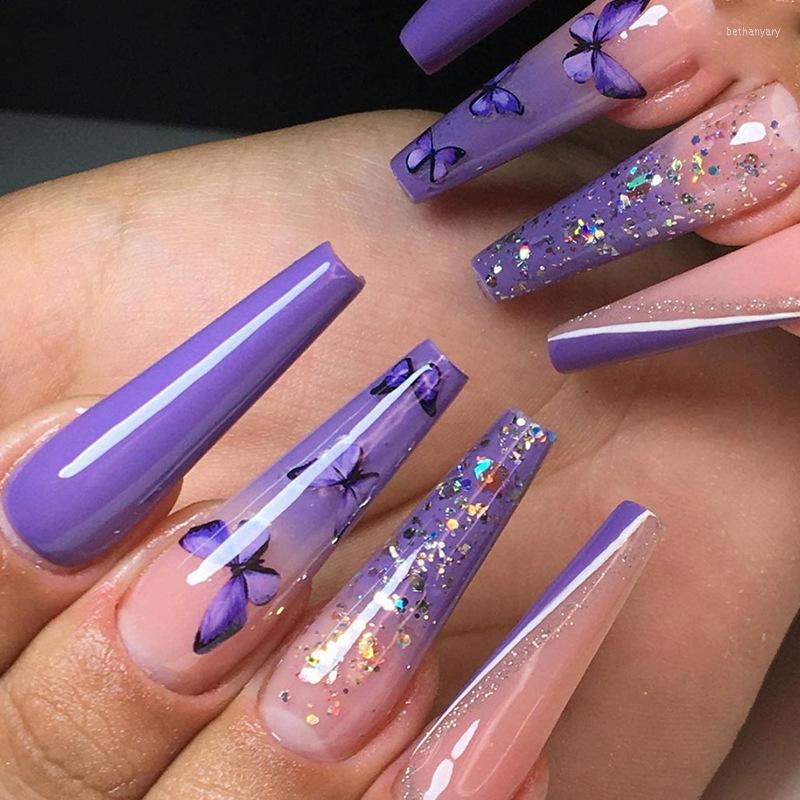 False Nails 24Pcs Full Cover Fake Butterfly Press On DIY Manicure Detachable Nail Tips, 186
False Nails 24Pcs Full Cover Fake Butterfly Press On DIY Manicure Detachable Nail Tips, 186