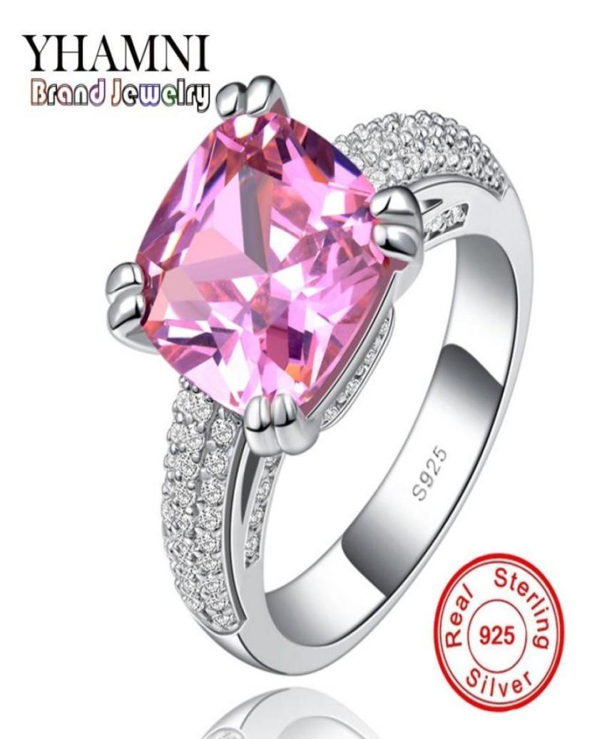 YHAMNI New Arrive Luxury Wedding Rings for Women 925 Silver Ring Set 12mm 4 ct Pink Diamond Ring Fashion Jewelry Whole MR1463857663351313
YHAMNI New Arrive Luxury Wedding Rings for Women 925 Silver Ring Set 12mm 4 ct Pink Diamond Ring Fashion Jewelry Whole MR1463857663351313