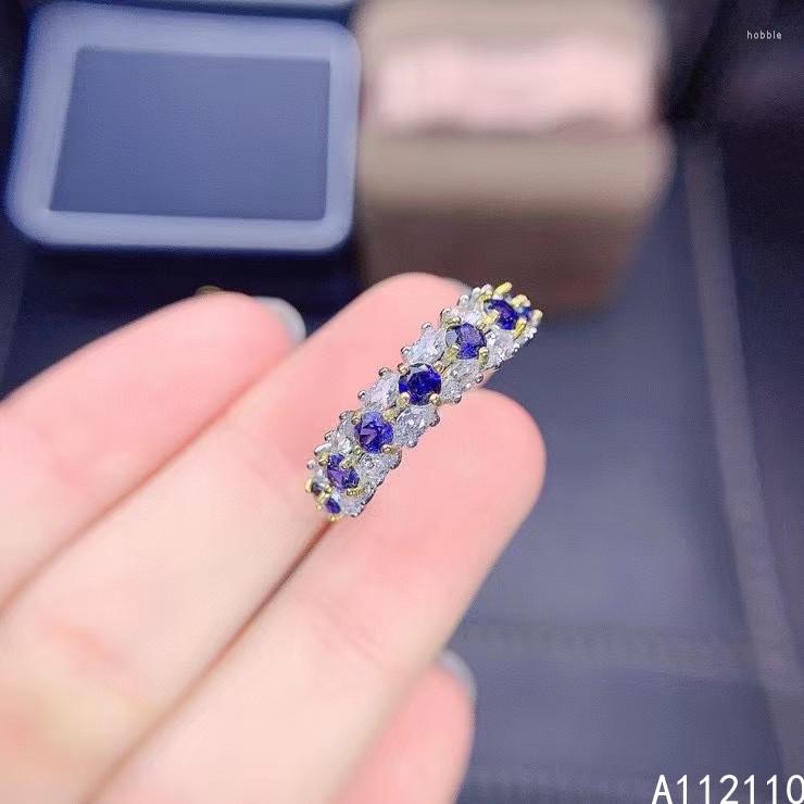 Cluster Rings Fine Jewelry 925 Sterling Silver Inset With Natural Gemstone Women's Trendy Vintage Round Sapphire Row Adjustable Ring 
Cluster Rings Fine Jewelry 925 Sterling Silver Inset With Natural Gemstone Women's Trendy Vintage Round Sapphire Row Adjustable Ring