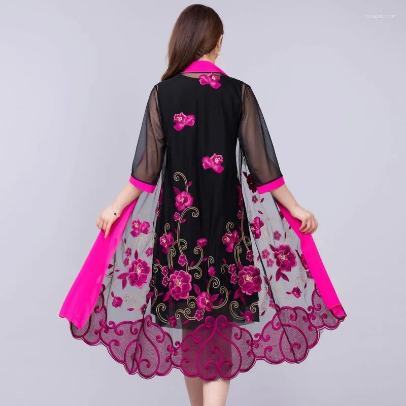 Women's Jackets Summer 2023 Women Coat Embroidered Mesh Cardigan Female Jacket Middle-Aged Mother Medium Long Shawl Sun Protection Clothing, Red
Women's Jackets Summer 2023 Women Coat Embroidered Mesh Cardigan Female Jacket Middle-Aged Mother Medium Long Shawl Sun Protection Clothing, Red