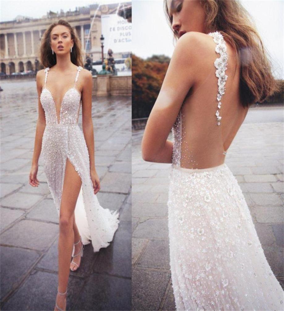 2020 New Sexy Wedding Dresses with High Slit Beading Appliqued Backless Bridal Gowns Beach Robe De Mariee9630414, Hunter green
2020 New Sexy Wedding Dresses with High Slit Beading Appliqued Backless Bridal Gowns Beach Robe De Mariee9630414, Hunter green