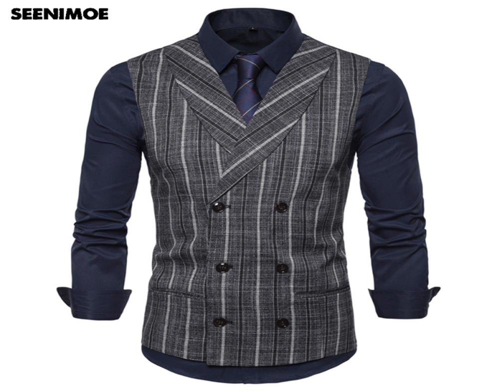 Seenimoe Mens Striped Plaid Formal Blazer Vests Casual Double Breasted Men Vest suit EU Size SXXL Male Casual Waistcoat 2011057851996, Champagne
Seenimoe Mens Striped Plaid Formal Blazer Vests Casual Double Breasted Men Vest suit EU Size SXXL Male Casual Waistcoat 2011057851996, Champagne
