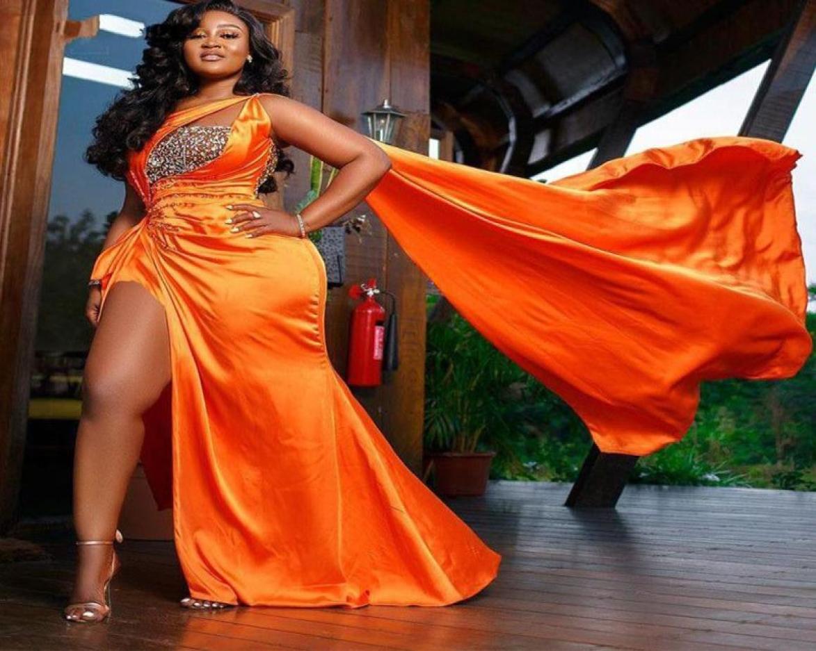 Orange Mermaid Evening Dresses High Split Sequined Pleats Prom Gowns One Shoulder Plus Size Special Occasion Dress African1651900, White
Orange Mermaid Evening Dresses High Split Sequined Pleats Prom Gowns One Shoulder Plus Size Special Occasion Dress African1651900, White