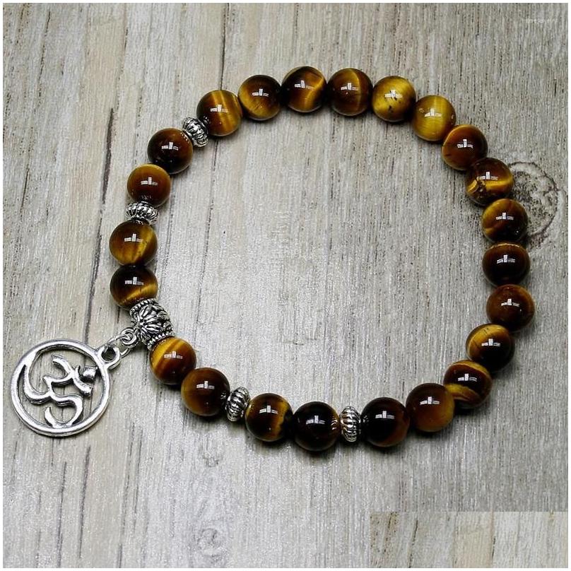 Beaded Strand Natural 8Mm Beads Men Charm Om Bracelet Tiger Eye Yoga For Women Stretch Elastic Drop Delivery Jewelry Bracelets Dhwai
Beaded Strand Natural 8Mm Beads Men Charm Om Bracelet Tiger Eye Yoga For Women Stretch Elastic Drop Delivery Jewelry Bracelets Dhwai