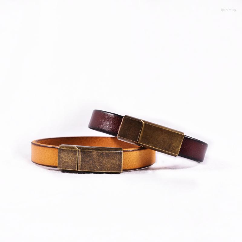 Charm Bracelets Vintage Men Genuine Leather Brown Cuff Wrap Bracelets&Bangles Punk Wristband Women Stainless Steel Clasp Jewelry
Charm Bracelets Vintage Men Genuine Leather Brown Cuff Wrap Bracelets&Bangles Punk Wristband Women Stainless Steel Clasp Jewelry