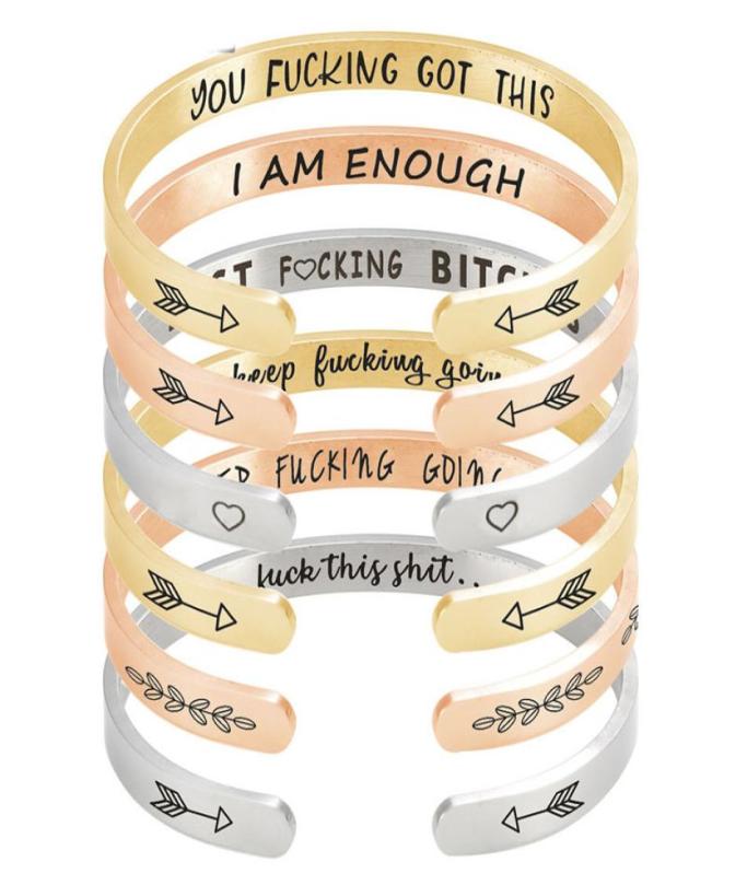 Fashion 6mm Personalized Cuff Bracelet I am enough beaches Engraved Titanium Steel Bangle Gifts For Women Girls2613341
Fashion 6mm Personalized Cuff Bracelet I am enough beaches Engraved Titanium Steel Bangle Gifts For Women Girls2613341
