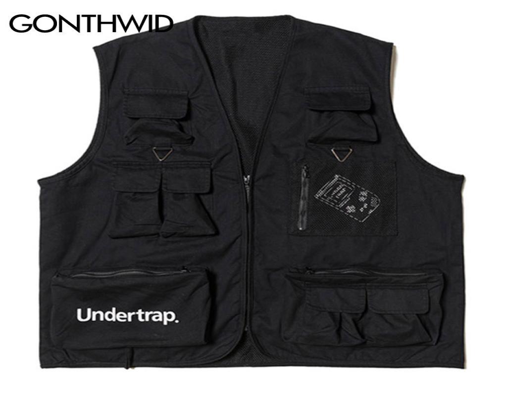 GONTHWID Utility Multi Zipper Pockets Sleeveless Jackets Tool Waistcoats Tactical Combat Vest Casual Travel Outdoor Jacket Coat LJ6481969, Black
GONTHWID Utility Multi Zipper Pockets Sleeveless Jackets Tool Waistcoats Tactical Combat Vest Casual Travel Outdoor Jacket Coat LJ6481969, Black