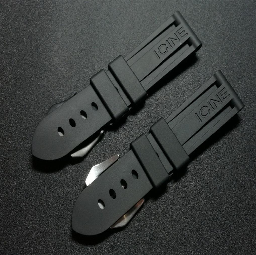 Watch Bands 22mm 24mm 26mm Black Waterproof Silicone Rubber watchband Panerai strap for PAM111 Buckle Logo tools2687817
Watch Bands 22mm 24mm 26mm Black Waterproof Silicone Rubber watchband Panerai strap for PAM111 Buckle Logo tools2687817