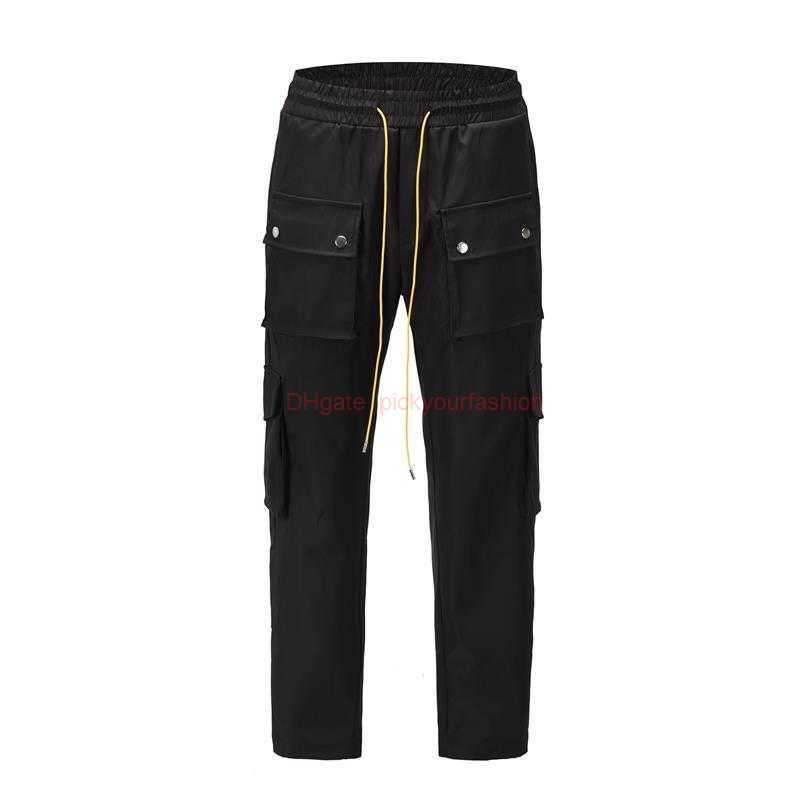 Designer Fashion Clothing Casual Pant High Street Fashion Brand Rhude Multi Pocket Overalls Mens Straight Tube Loose Versatile Casual Pants Breasted Drawstring Pa, Black
Designer Fashion Clothing Casual Pant High Street Fashion Brand Rhude Multi Pocket Overalls Mens Straight Tube Loose Versatile Casual Pants Breasted Drawstring Pa, Black