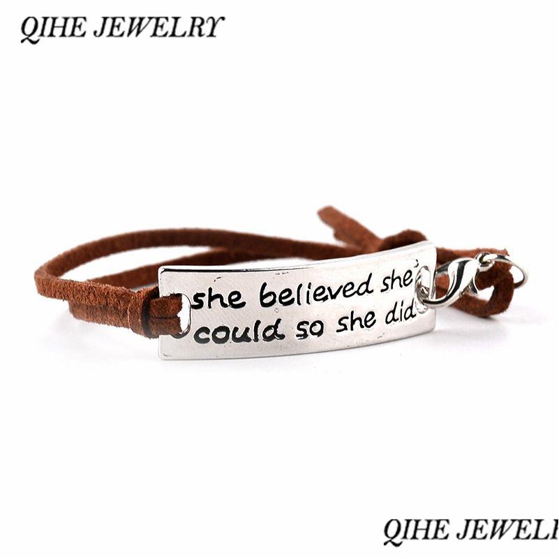 Charm Bracelets Wholesale Qihe Jewelry She Believed Cod So Didencouraged Inspirational Letter Bracelet Tag For Women Gifts Drop Deliv Dhc5P
Charm Bracelets Wholesale Qihe Jewelry She Believed Cod So Didencouraged Inspirational Letter Bracelet Tag For Women Gifts Drop Deliv Dhc5P