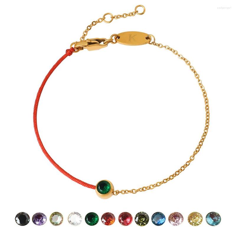 Charm Bracelets Classic Red Rope Single Zircon Bracelet For Women Exquisite Titanium Steel Simple Multi Color Stone Daily ZK40
Charm Bracelets Classic Red Rope Single Zircon Bracelet For Women Exquisite Titanium Steel Simple Multi Color Stone Daily ZK40