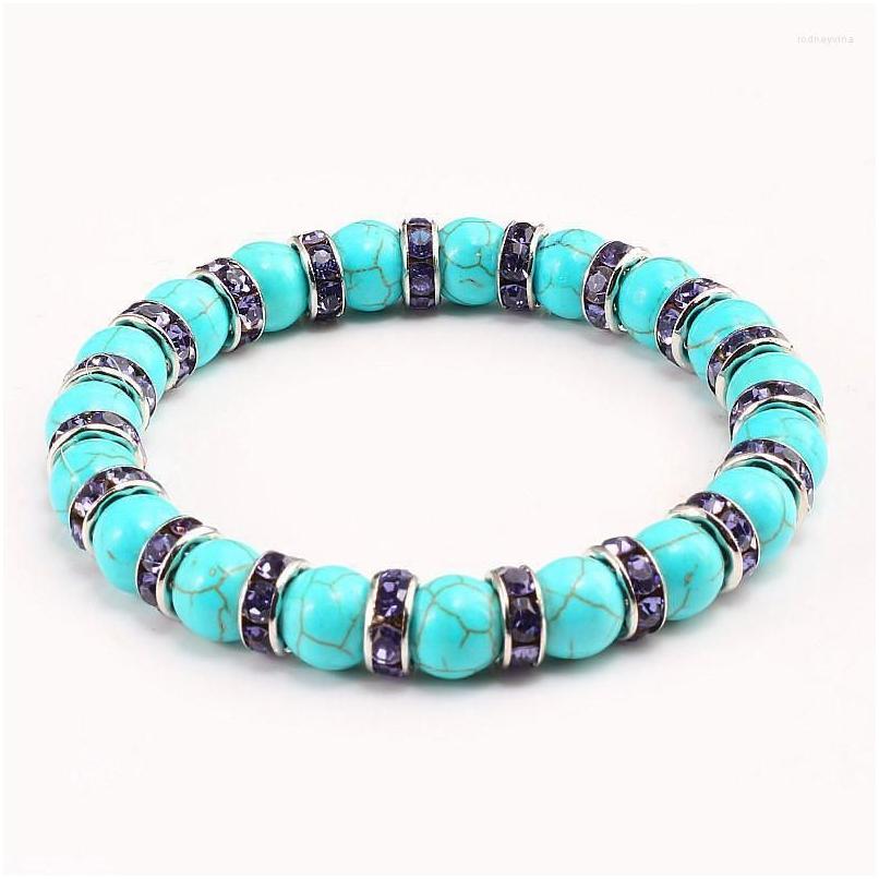 Beaded Strand Strands Natural Blue Turquoises Stone Charm Bracelets For Women Men Rhinestones Chakra Beads Bracelet Buddha Prayer Je Dhuy8
Beaded Strand Strands Natural Blue Turquoises Stone Charm Bracelets For Women Men Rhinestones Chakra Beads Bracelet Buddha Prayer Je Dhuy8