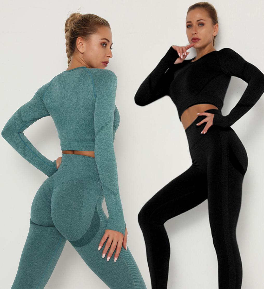 Women039s Two Piece Pants Seamless Women Set Long Sleeve Top Belly Control High Waist Sport Leggings Gym Clothes Girls Tracksui5523705, Green
Women039s Two Piece Pants Seamless Women Set Long Sleeve Top Belly Control High Waist Sport Leggings Gym Clothes Girls Tracksui5523705, Green