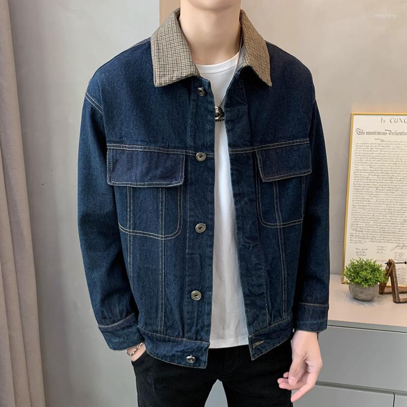 Men's Jackets 2023 Fashion Mens Denim Slim Fit Jeans Jacket Cotton Outwear Coat Long Sleeve Patchwork Color Male Clothing, Navy blue
Men's Jackets 2023 Fashion Mens Denim Slim Fit Jeans Jacket Cotton Outwear Coat Long Sleeve Patchwork Color Male Clothing, Navy blue