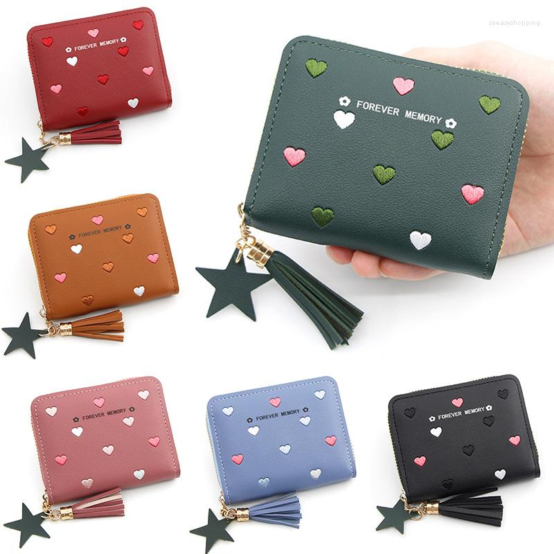 Wallets Heart-shaped Spots Women Mini Tassel Wallet Ladies Cute Girl Short Zipper Lovely PU Leather Coin Purse Female Money Bag, Brown
Wallets Heart-shaped Spots Women Mini Tassel Wallet Ladies Cute Girl Short Zipper Lovely PU Leather Coin Purse Female Money Bag, Brown