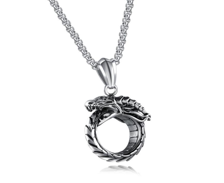 Ouroboros Uroborus Dragon Snake Tail Serpent Pendant Stainless Steel Necklace8909460
Ouroboros Uroborus Dragon Snake Tail Serpent Pendant Stainless Steel Necklace8909460