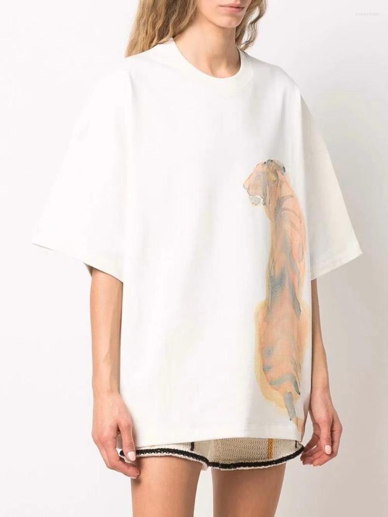 Women' T Shirts Tiger Print O-Neck T-Shirt Ladies Oversize Short Sleeve Tee Tops 2023 Summer All-Match, White
Women' T Shirts Tiger Print O-Neck T-Shirt Ladies Oversize Short Sleeve Tee Tops 2023 Summer All-Match, White