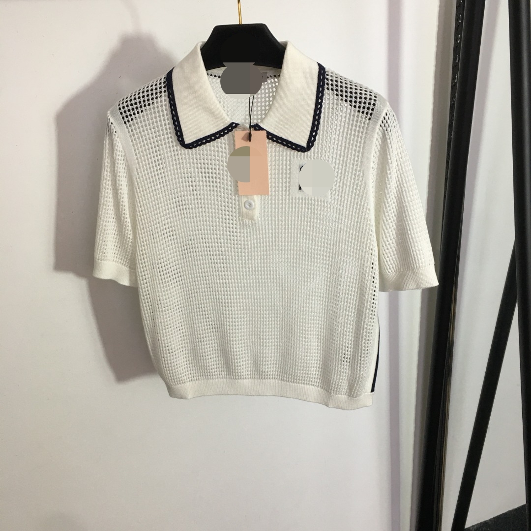 501 L 2023 Summer Sweaters Women' Pullover Sweater Black White Striped Lapel Neck Short Sleeve Brand Same Style Women' 20233171
501 L 2023 Summer Sweaters Women' Pullover Sweater Black White Striped Lapel Neck Short Sleeve Brand Same Style Women' 20233171