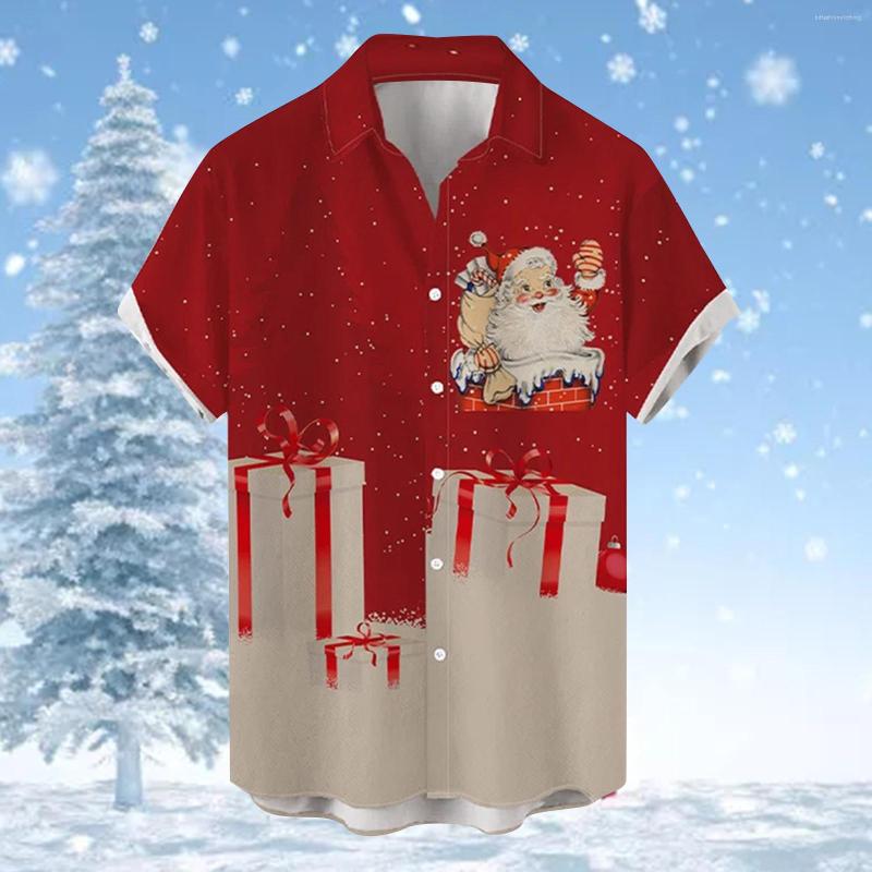 Men's Casual Shirts Mens Christmas Santa Gift 3D Digital Printing Button Lapel Short Sleeve Shirt T Holiday Ethnic
Men's Casual Shirts Mens Christmas Santa Gift 3D Digital Printing Button Lapel Short Sleeve Shirt T Holiday Ethnic