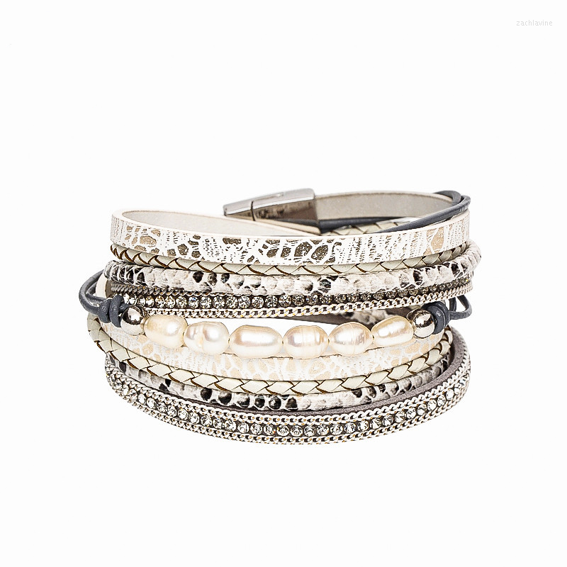 Link Bracelets Multilayer Natural Fresh Water Pearl Bracelet Leather Rope Inlaid With Fashion Women's Wide & Bangles Jewelry Gifts
Link Bracelets Multilayer Natural Fresh Water Pearl Bracelet Leather Rope Inlaid With Fashion Women's Wide & Bangles Jewelry Gifts