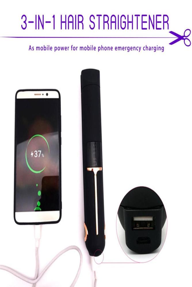 3IN1 Cordless Hair Straightener USB Recharging Curler Fast Heating 3D Floating Board LED Display Hair Flat Iron Power Bank3716678
3IN1 Cordless Hair Straightener USB Recharging Curler Fast Heating 3D Floating Board LED Display Hair Flat Iron Power Bank3716678