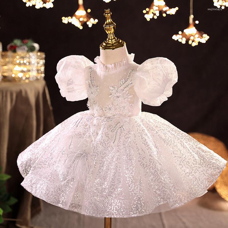 Girl Dresses White Glitter Sequins Baby Dress Tulle Kid Cake Children Pageant Gown Infant First Birthday
Girl Dresses White Glitter Sequins Baby Dress Tulle Kid Cake Children Pageant Gown Infant First Birthday