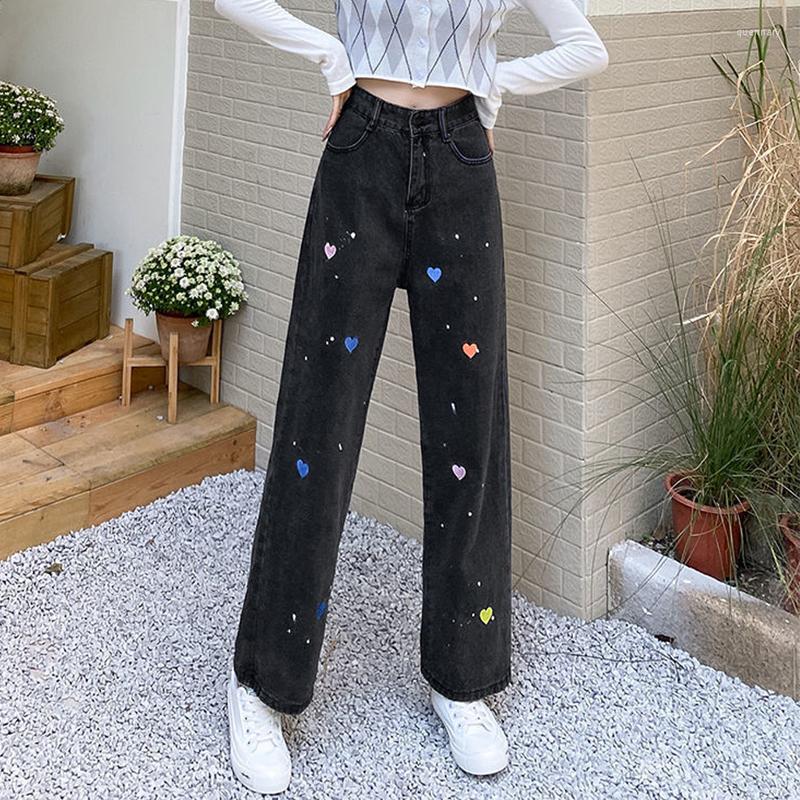 Women' Jeans High Waisted Woman Street Love Vintage Straight Baggy Women Clothing Casual Pants, Black
Women' Jeans High Waisted Woman Street Love Vintage Straight Baggy Women Clothing Casual Pants, Black