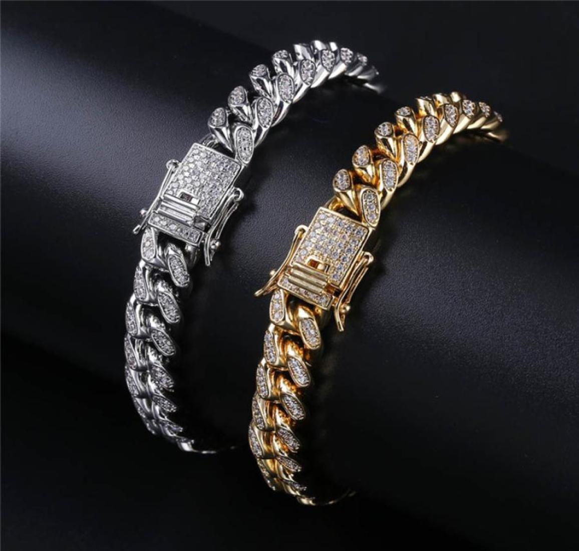 New Fashion Mens Hiphop Cuban Chain Bracelet Gold Silver Color Iced Out Cubic Zirconia Bracelet Punk Jewelry Gifts for Men8624828
New Fashion Mens Hiphop Cuban Chain Bracelet Gold Silver Color Iced Out Cubic Zirconia Bracelet Punk Jewelry Gifts for Men8624828