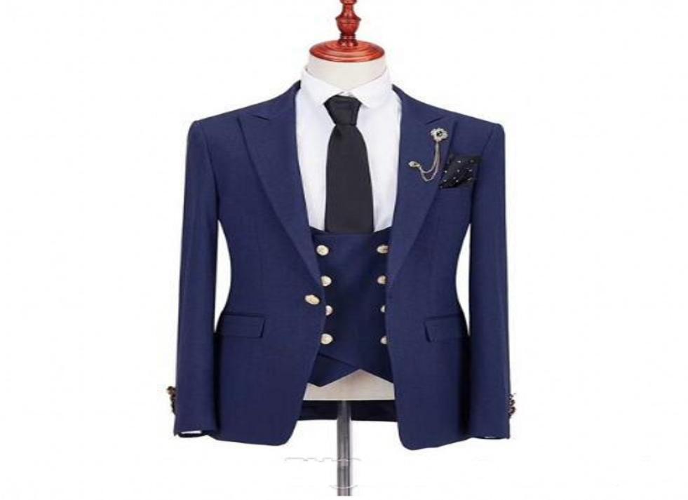Navy Blue Groom Tuxedos Peak Lapel Groomsmen Wedding Dress Excellent Man Jacket Blazer Dinner 3 Piece SuitJacketPantsVestTie 6465984, White
Navy Blue Groom Tuxedos Peak Lapel Groomsmen Wedding Dress Excellent Man Jacket Blazer Dinner 3 Piece SuitJacketPantsVestTie 6465984, White