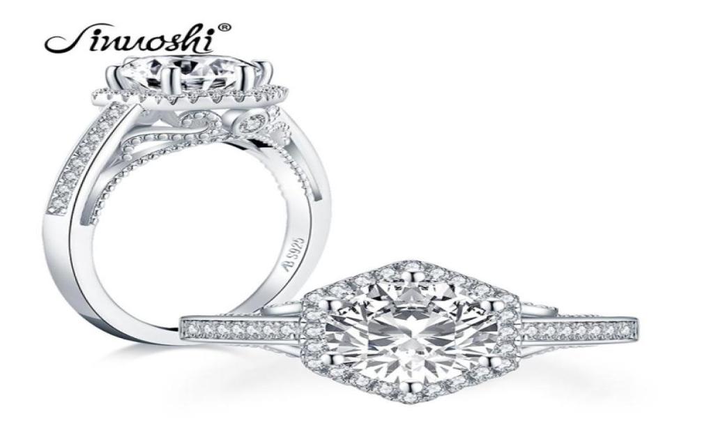 AINUOSHI Luxury 925 Sterling Silver 2CT Round Cut Halo Ring Engagement Simulated Diamond Wedding Geometric Silver Ring Jewelry Y206958809
AINUOSHI Luxury 925 Sterling Silver 2CT Round Cut Halo Ring Engagement Simulated Diamond Wedding Geometric Silver Ring Jewelry Y206958809