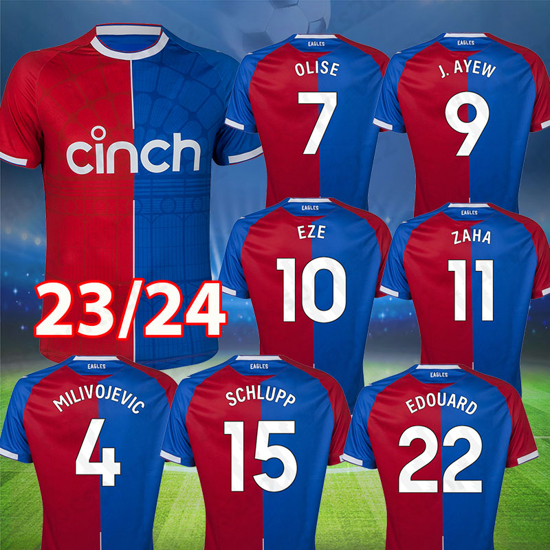 23 24 EDOUARD Soccer Jerseys CRystal ZAHA MILIVOJEVIC SCHLUPP OLISE HUGHES MATETA EZE McARTHUR Palace football Shirts CPFCSC J. AYEW Men set uniform GALLAGHER Kit, 23 24 home
23 24 EDOUARD Soccer Jerseys CRystal ZAHA MILIVOJEVIC SCHLUPP OLISE HUGHES MATETA EZE McARTHUR Palace football Shirts CPFCSC J. AYEW Men set uniform GALLAGHER Kit, 23 24 home