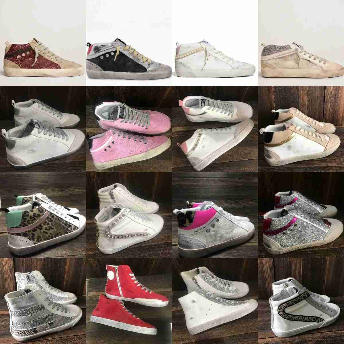 High Top Golden Deluxe Brand Mid star sneaker Shoes Casual boots Classic Glitter Designer women men fashion White Do-old Dirty Leather designer 3CBL, Star16
High Top Golden Deluxe Brand Mid star sneaker Shoes Casual boots Classic Glitter Designer women men fashion White Do-old Dirty Leather designer 3CBL, Star16