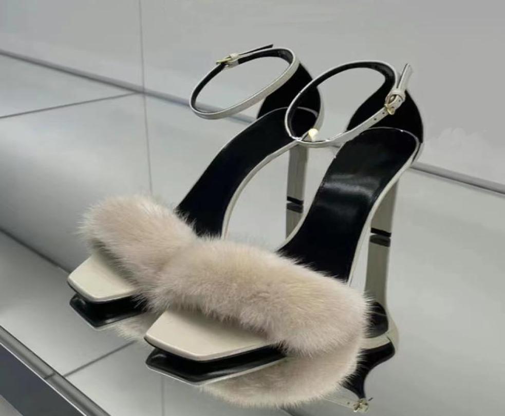 Fur with leather ankle strap highheeled sandals Mink hair naked stiletto Heels Ankle wrap women Party shoes 105cm Dinner shoes l7461719, Bronze
Fur with leather ankle strap highheeled sandals Mink hair naked stiletto Heels Ankle wrap women Party shoes 105cm Dinner shoes l7461719, Bronze