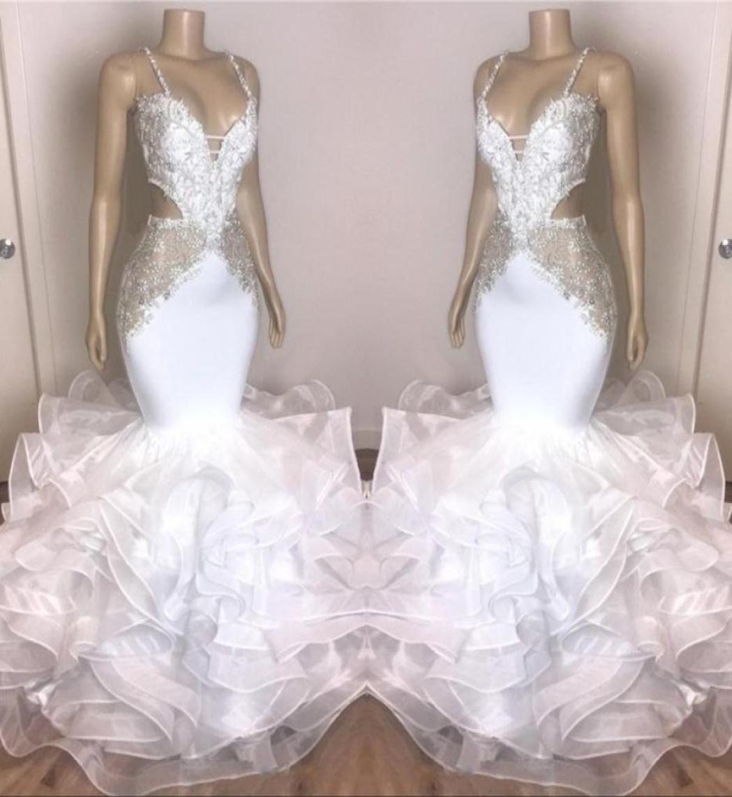Sexy Spaghetti Straps Mermaid Prom Dresses 2020 Lace Applique Tiered Ruffles Beaded Formal Evening Party Gowns Black Girls4058697, Yellow
Sexy Spaghetti Straps Mermaid Prom Dresses 2020 Lace Applique Tiered Ruffles Beaded Formal Evening Party Gowns Black Girls4058697, Yellow