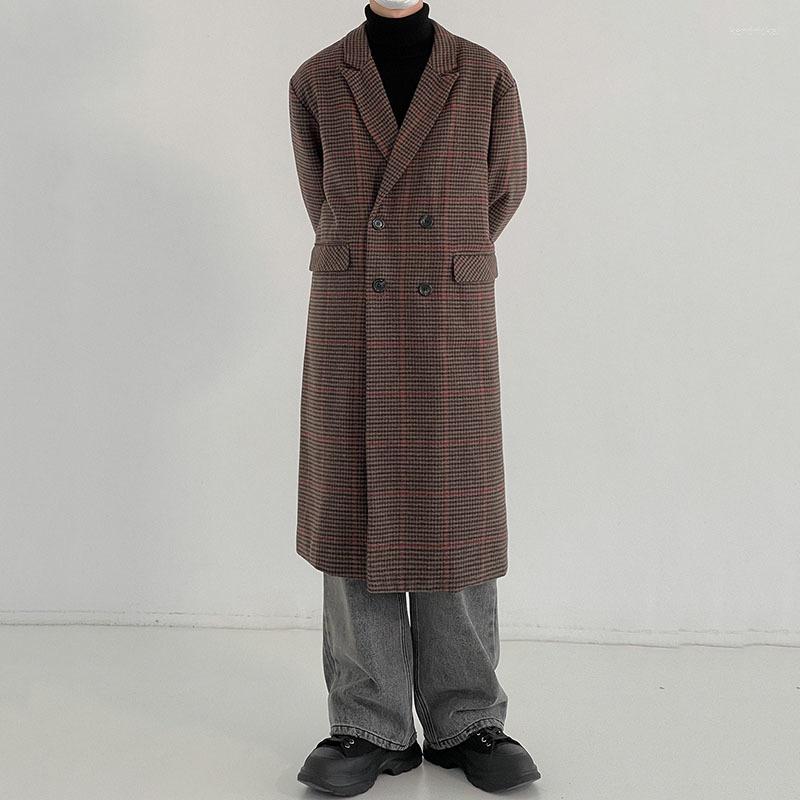 Men's Trench Coats Fashion Menswear Plaid Thickened Coat Loose Notched Double Breasted Woolen Windbreaker Autumn Winter 2023, Coffee
Men's Trench Coats Fashion Menswear Plaid Thickened Coat Loose Notched Double Breasted Woolen Windbreaker Autumn Winter 2023, Coffee