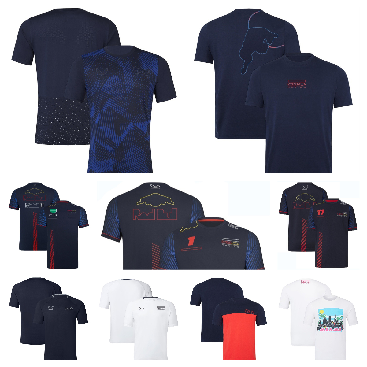 2023 F1 team uniform Formula One official short-sleeved racing suit summer round neck quick-drying T-shirt plus size customization
2023 F1 team uniform Formula One official short-sleeved racing suit summer round neck quick-drying T-shirt plus size customization