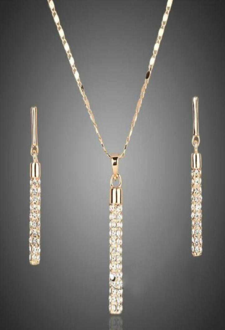 18K Gold Plated Diamond Earrings Pendant Necklace Sets Brand Element Fashion Rhinestone Jewelry Set for Women5787272, White
18K Gold Plated Diamond Earrings Pendant Necklace Sets Brand Element Fashion Rhinestone Jewelry Set for Women5787272, White