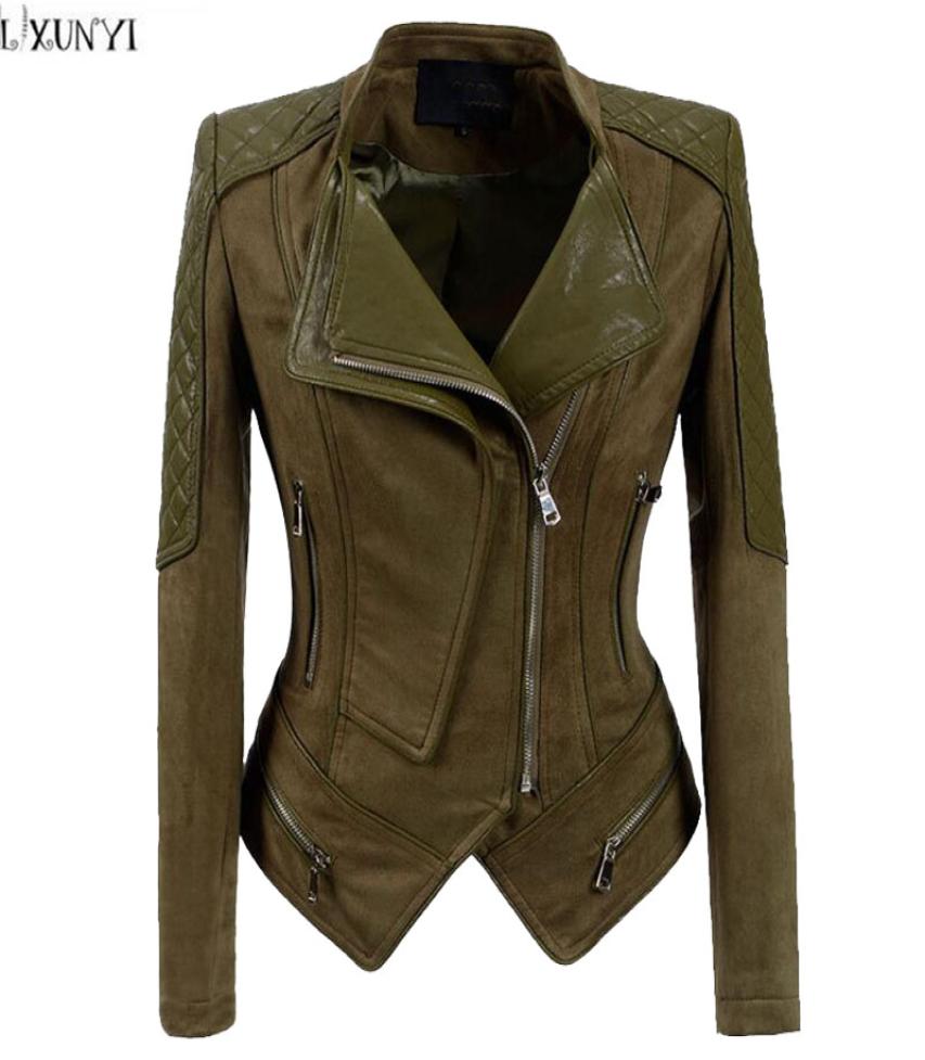 LXUNYI 2018 Autumn Winter Korean Leather jacket Female Army Green Slim Short Handsome Motorcycle jacket Women Ladies Suede Coat7448154
LXUNYI 2018 Autumn Winter Korean Leather jacket Female Army Green Slim Short Handsome Motorcycle jacket Women Ladies Suede Coat7448154