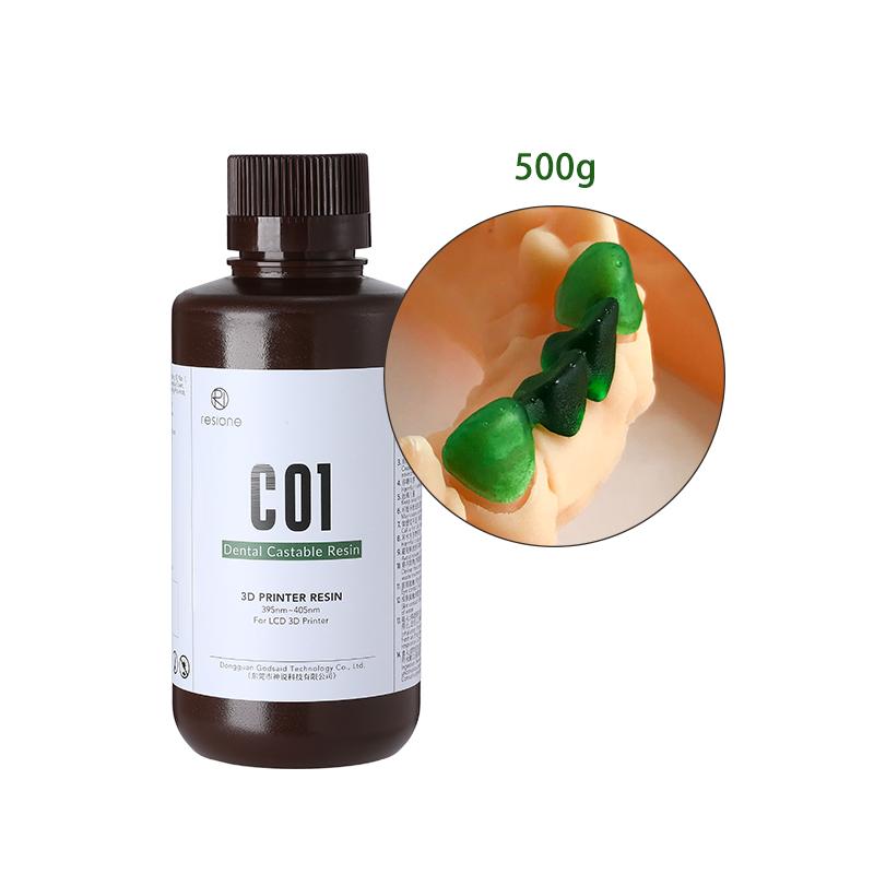 Printer Resione C01 500g Dental Castable Resin for Elegoo Anycubic Resin 3d Printer LCD DLP SLA 3d Resin Liquid Photopolymer resin
Printer Resione C01 500g Dental Castable Resin for Elegoo Anycubic Resin 3d Printer LCD DLP SLA 3d Resin Liquid Photopolymer resin