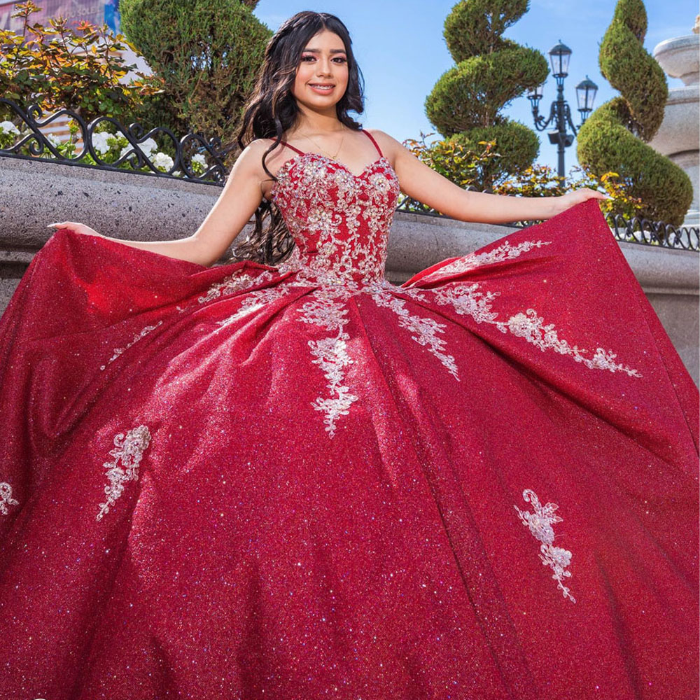 Red Quinceanera Dresses 2023 Off Shoulder Party Princess Sweet 16 Gown With Appliques Sequins Lace-Up Vestidos De 15 Anos