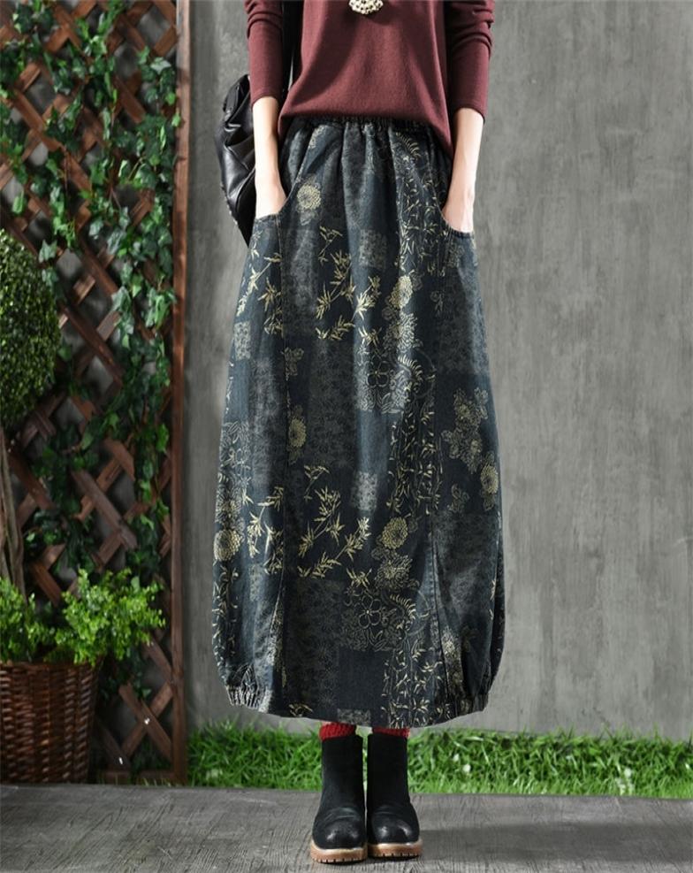 Fje New Arrival Spring Women Skirt Plus Size High Waist Denim Vintage Print Maxi Skirt Femme 100 Cotton Loose Long Skirt D18 2104574718, Yellow
Fje New Arrival Spring Women Skirt Plus Size High Waist Denim Vintage Print Maxi Skirt Femme 100 Cotton Loose Long Skirt D18 2104574718, Yellow