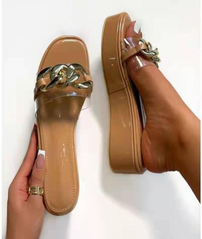 Dress Shoes 2021 Summer Women Platform Outdoor Beach Metal Chain Wedges Sandals Fashion Designer Slippers Casual Flip Flops Slides3578069, Black
Dress Shoes 2021 Summer Women Platform Outdoor Beach Metal Chain Wedges Sandals Fashion Designer Slippers Casual Flip Flops Slides3578069, Black