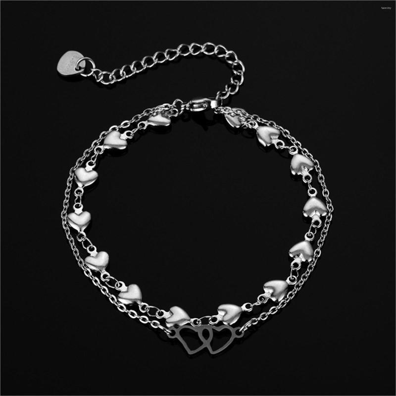 Link Bracelets For Women Wholesale Titanium Stainless Steel Heart Shape Chain Fashion Jewelry Trendy Simple
Link Bracelets For Women Wholesale Titanium Stainless Steel Heart Shape Chain Fashion Jewelry Trendy Simple
